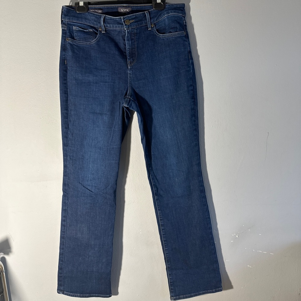 NYDJ woman’s straight jeans size 12 ,